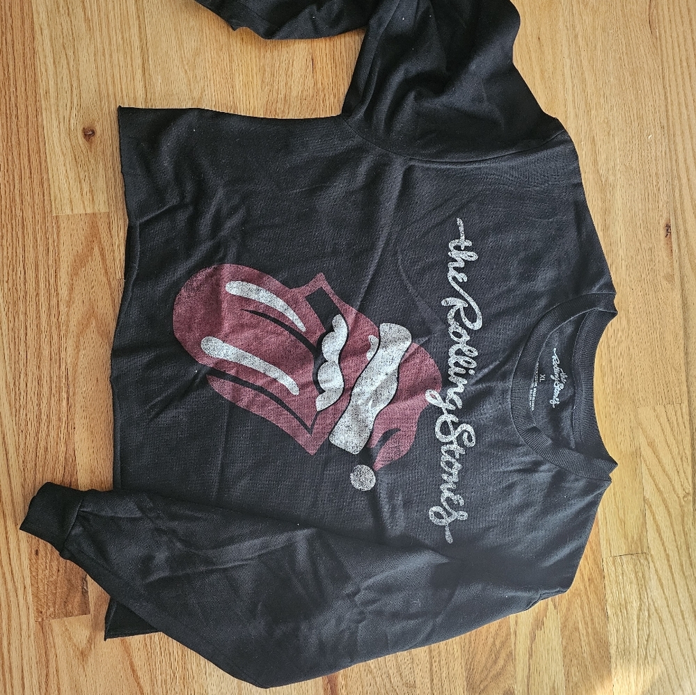 Womens size XL cropped Rollings Stones sweatshirt